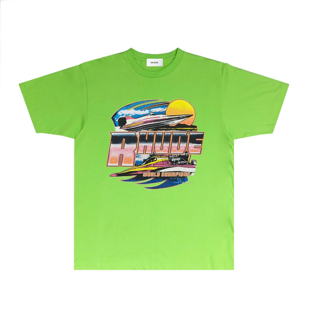 Rhude T-shirts Printed Trendy Pure Cotton