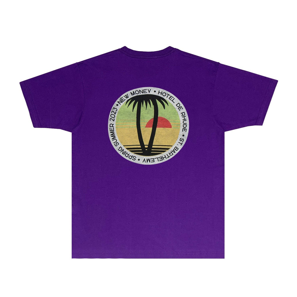 Rhude T-shirts Printed Trendy Pure Cotton