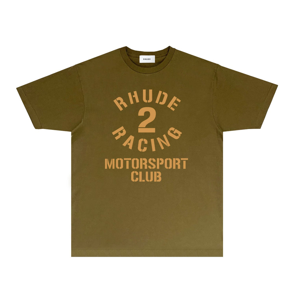 Rhude T-shirts Printed Trendy Pure Cotton