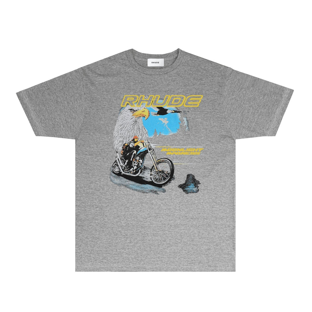 Rhude T-shirts Printed Trendy Pure Cotton