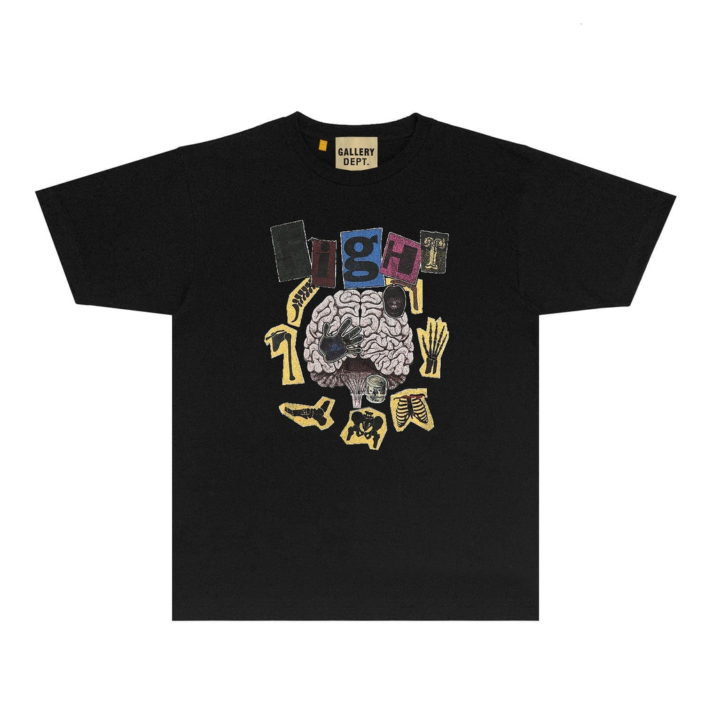 Gallery Dept T Shirt Retro Printed Loose Short-Sleeved Shirt