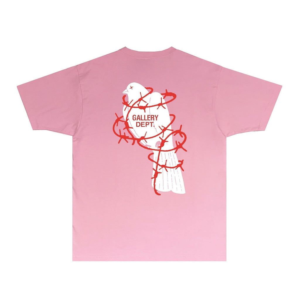 Gallery Dept T Shirt Retro Printed Loose Short-Sleeved Shirt