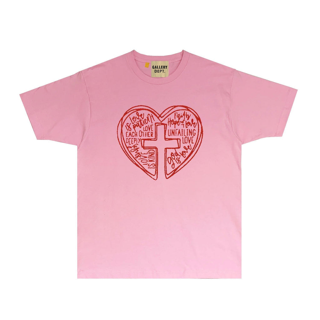 Gallery Dept T Shirt Retro Printed Loose Short-Sleeved Shirt