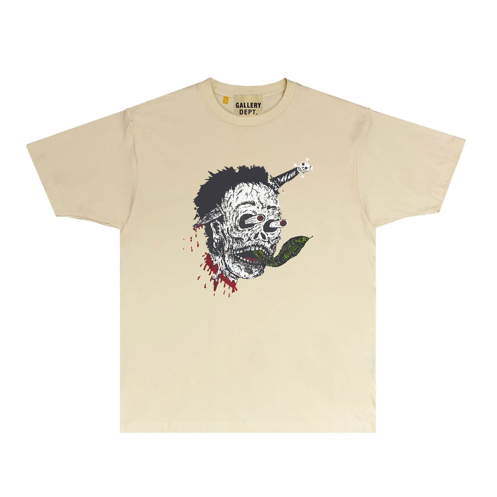 Gallery Dept T Shirt Retro Printed Loose Short-Sleeved Shirt
