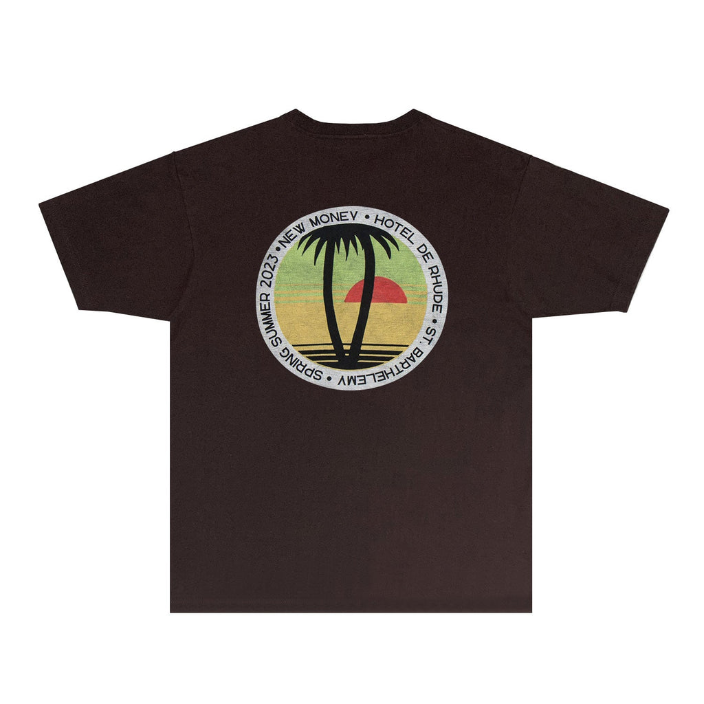 Rhude T-shirts Printed Trendy Pure Cotton