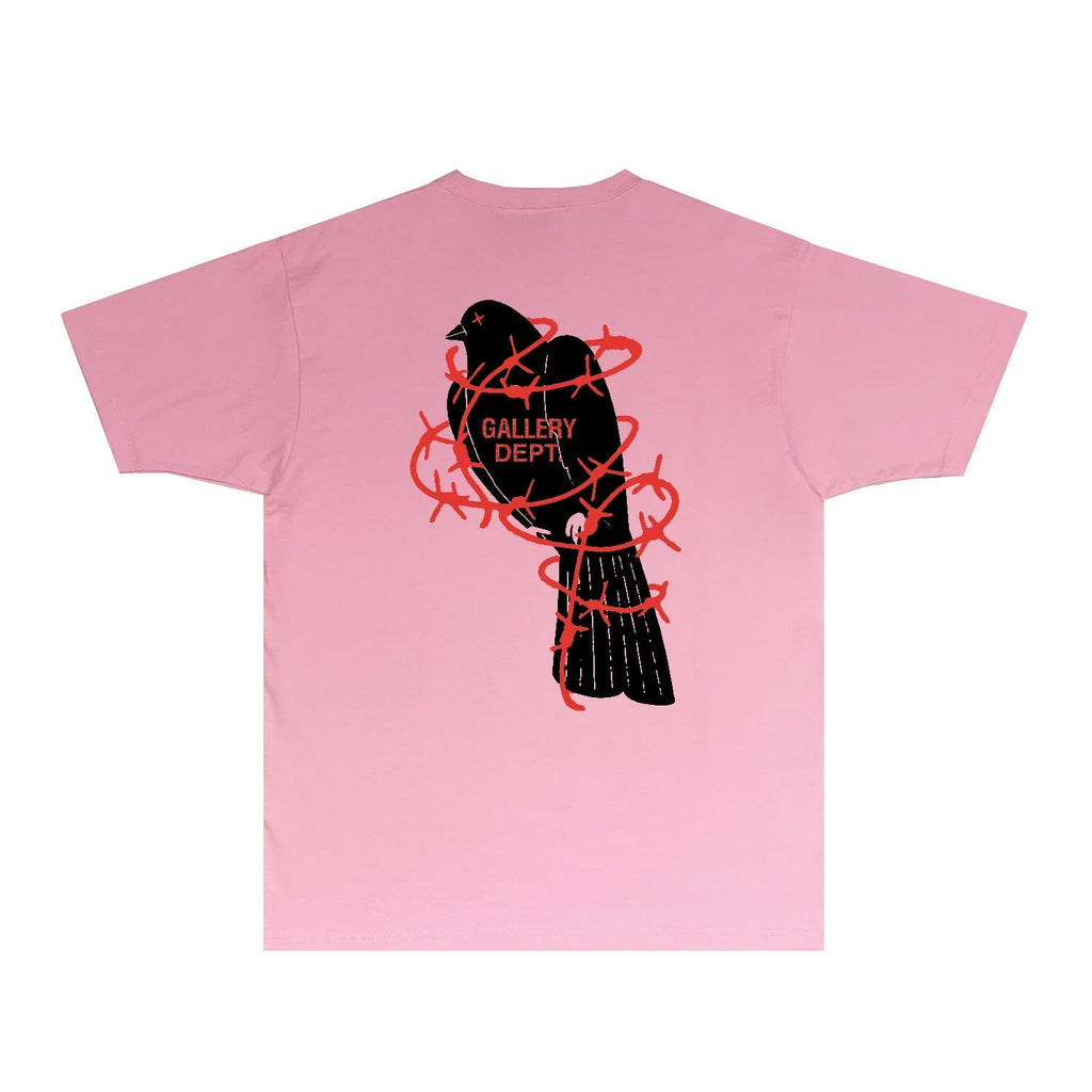 Gallery Dept T Shirt Retro Printed Loose Short-Sleeved Shirt