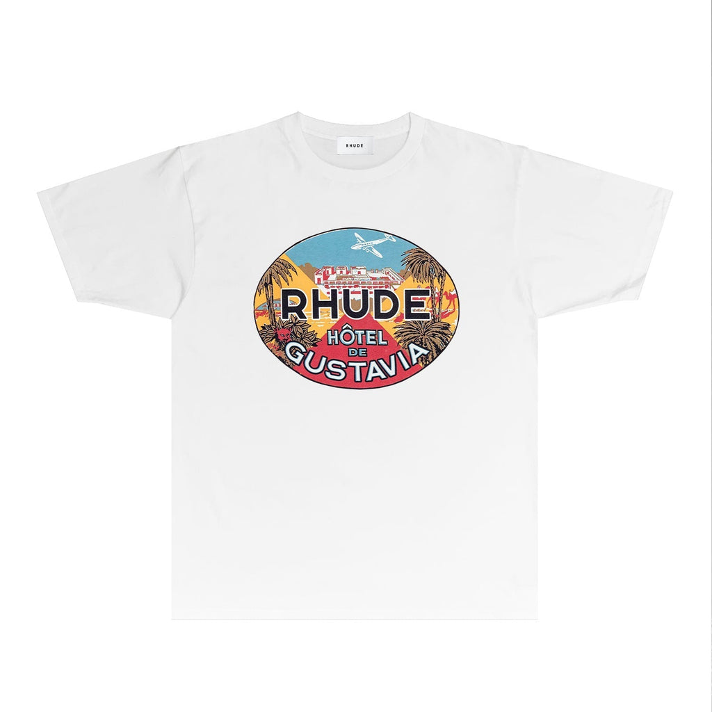 Rhude T-shirts Printed Trendy Pure Cotton