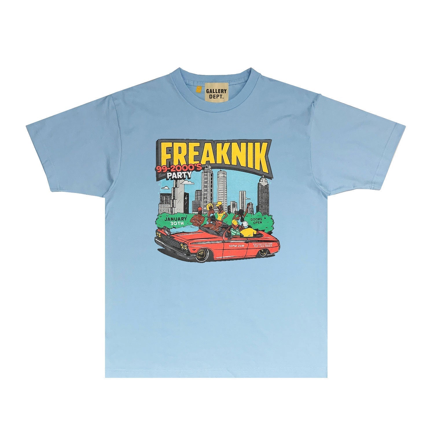 Gallery Dept T Shirt Retro Printed Loose Short-Sleeved Shirt