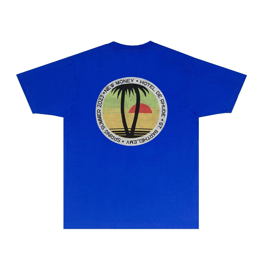 Rhude T-shirts Printed Trendy Pure Cotton