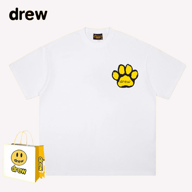 Drew T-shirts Short Sleeve Smiley round Neck Short Sleeve