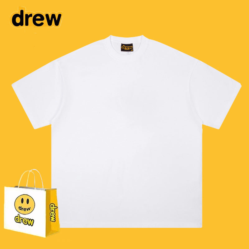 Drew T-shirts Graffiti Smiley Face Short Sleeve Loose Men