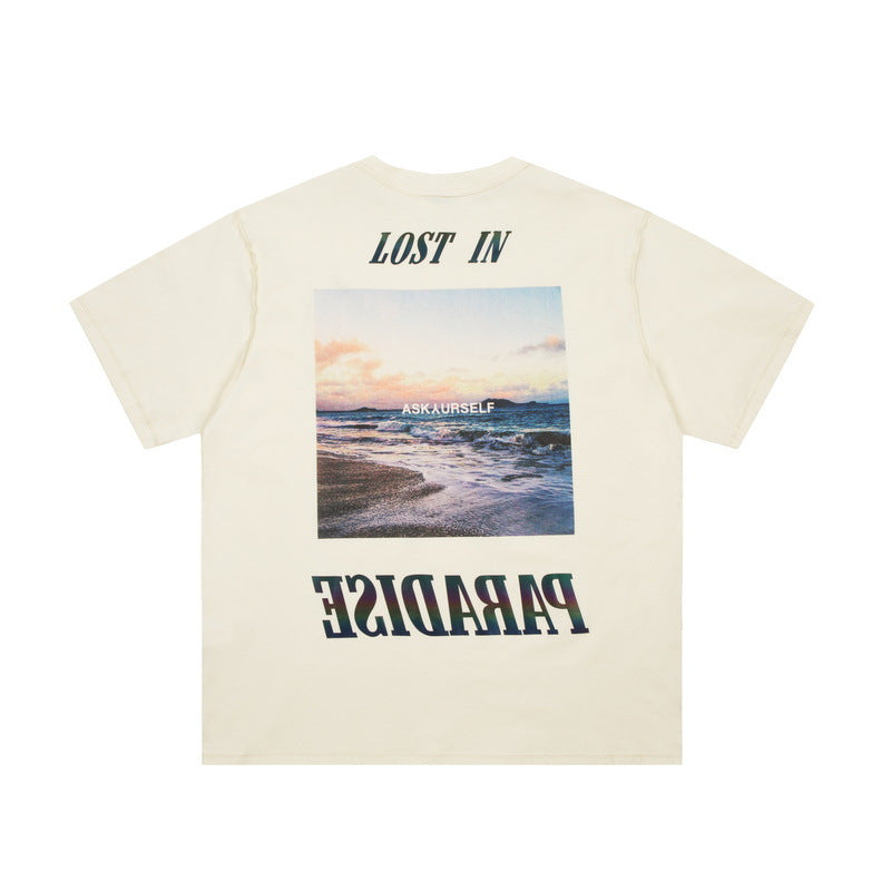 Askyurself T-shirts Loose Short Sleeve Reflective T-shirt