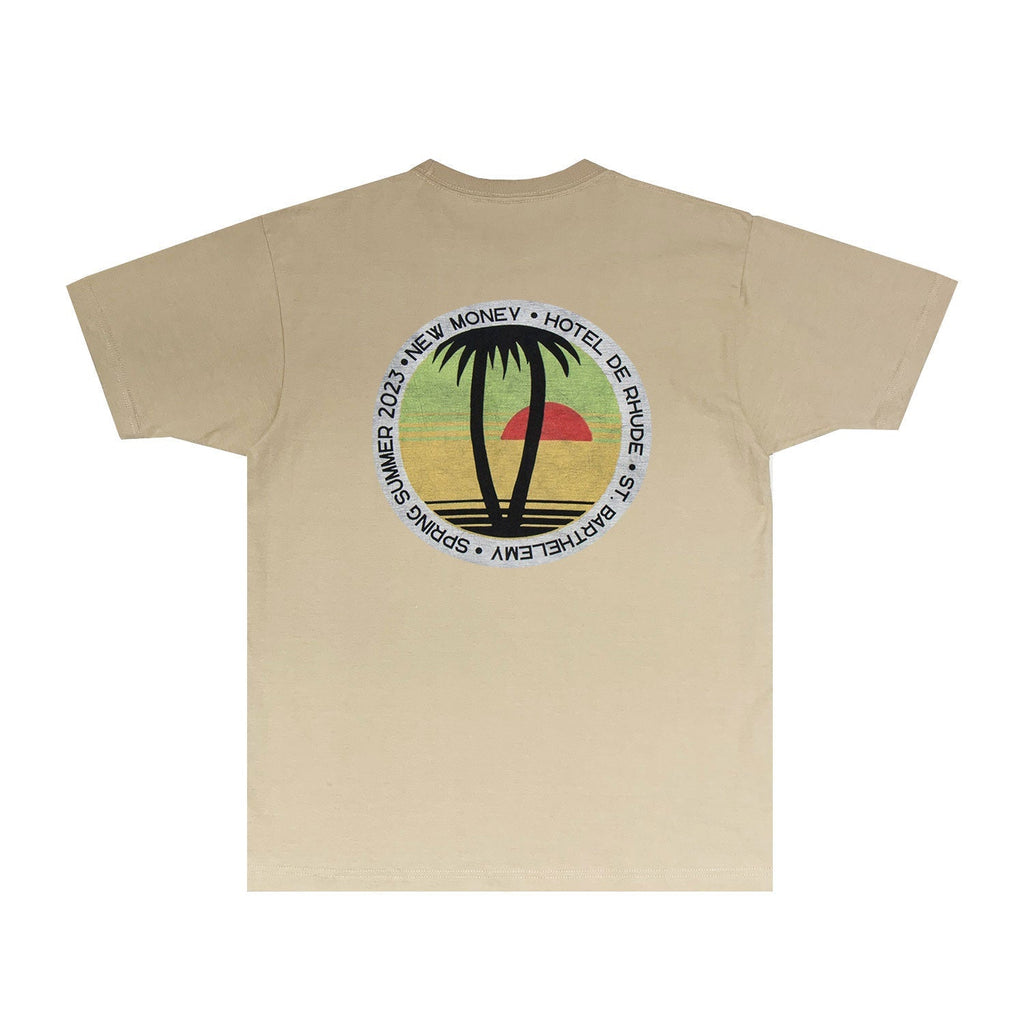 Rhude T-shirts Printed Trendy Pure Cotton