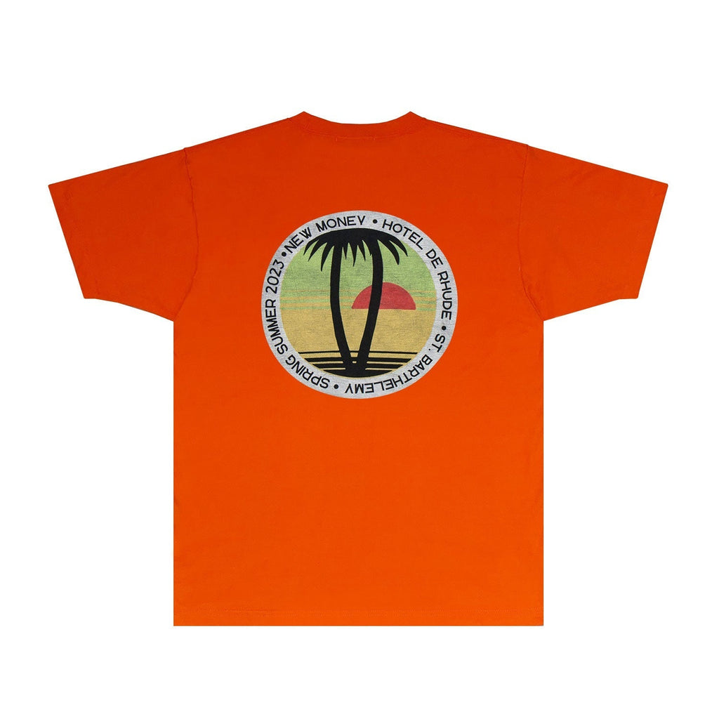 Rhude T-shirts Printed Trendy Pure Cotton
