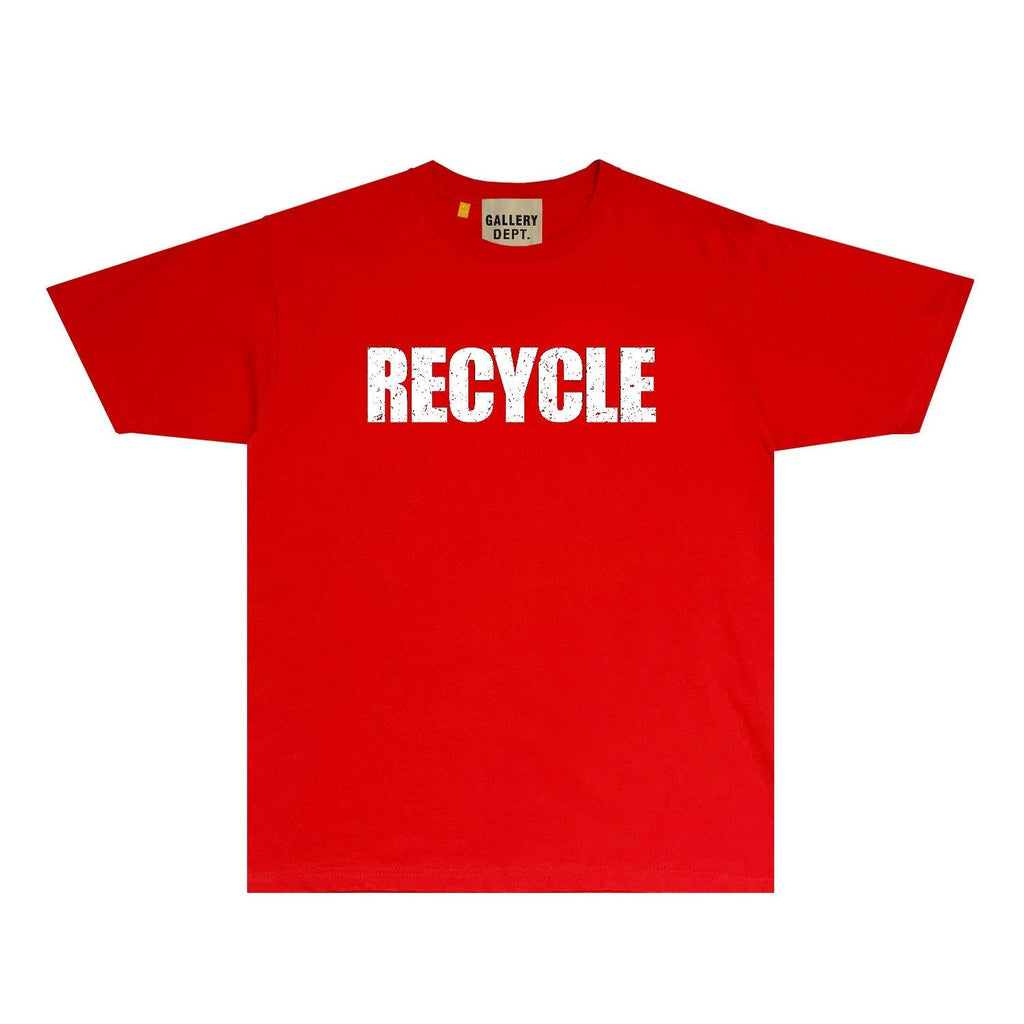 Gallery Dept T Shirt Retro Printed Loose Short-Sleeved Shirt
