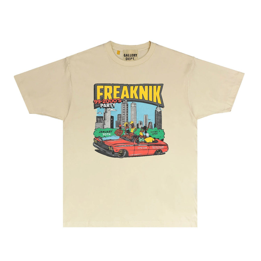 Gallery Dept T Shirt Retro Printed Loose Short-Sleeved Shirt